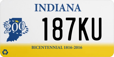 IN license plate 187KU