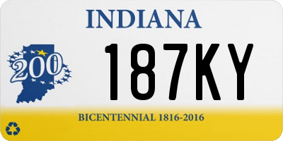 IN license plate 187KY