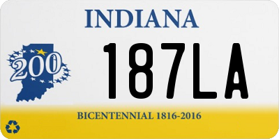 IN license plate 187LA