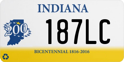 IN license plate 187LC