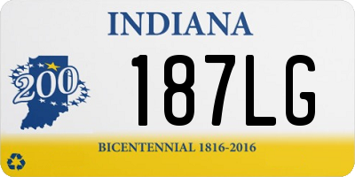 IN license plate 187LG