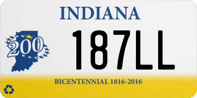 IN license plate 187LL