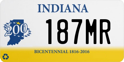 IN license plate 187MR