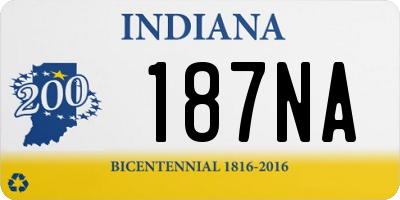 IN license plate 187NA