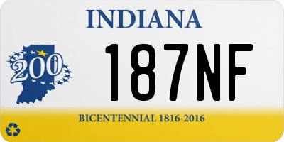 IN license plate 187NF