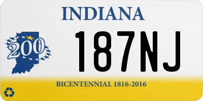 IN license plate 187NJ