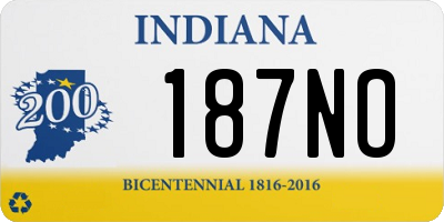 IN license plate 187NO