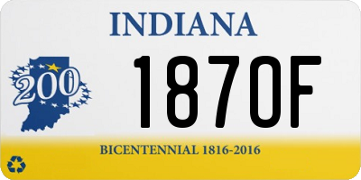 IN license plate 187OF