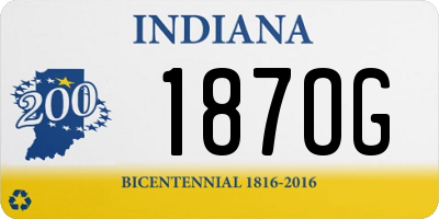 IN license plate 187OG