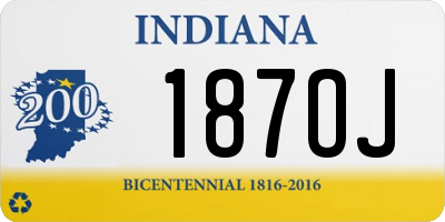 IN license plate 187OJ