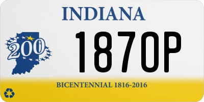 IN license plate 187OP