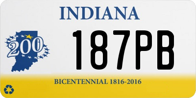 IN license plate 187PB