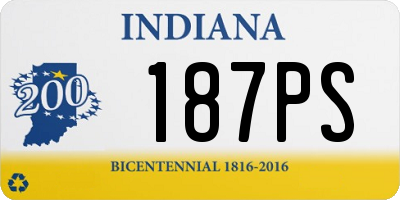 IN license plate 187PS