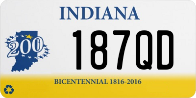 IN license plate 187QD