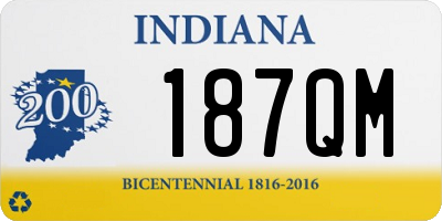 IN license plate 187QM