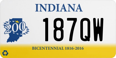 IN license plate 187QW