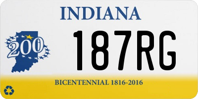 IN license plate 187RG