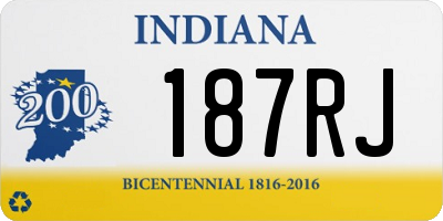 IN license plate 187RJ