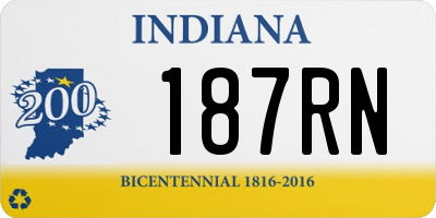 IN license plate 187RN