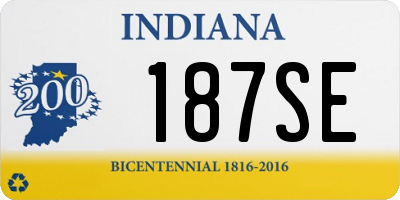 IN license plate 187SE