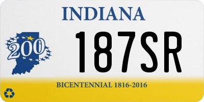 IN license plate 187SR