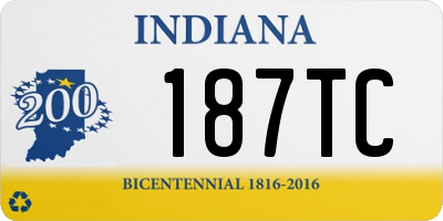 IN license plate 187TC