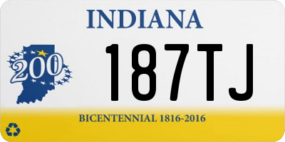 IN license plate 187TJ