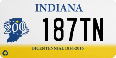 IN license plate 187TN