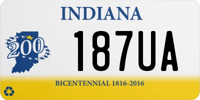 IN license plate 187UA