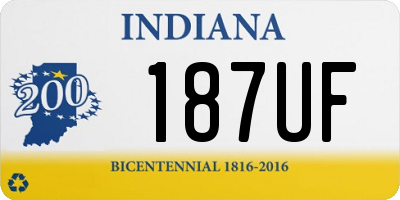 IN license plate 187UF