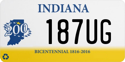 IN license plate 187UG