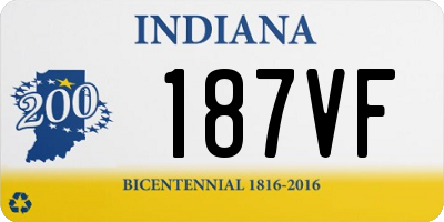 IN license plate 187VF