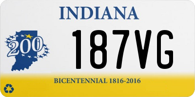 IN license plate 187VG