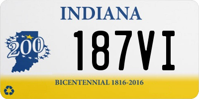 IN license plate 187VI