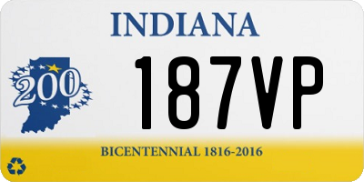 IN license plate 187VP