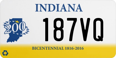 IN license plate 187VQ