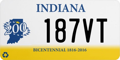 IN license plate 187VT