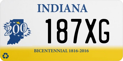 IN license plate 187XG