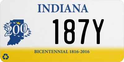 IN license plate 187Y