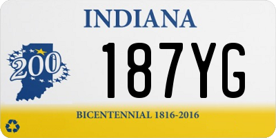 IN license plate 187YG