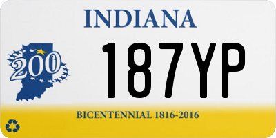 IN license plate 187YP