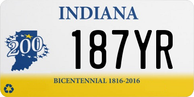 IN license plate 187YR