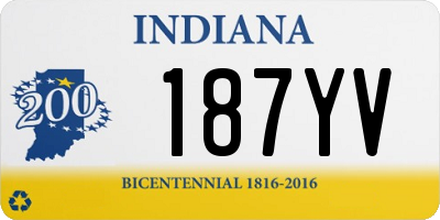 IN license plate 187YV
