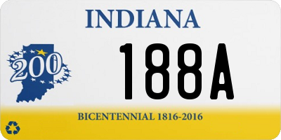 IN license plate 188A