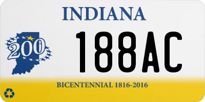 IN license plate 188AC