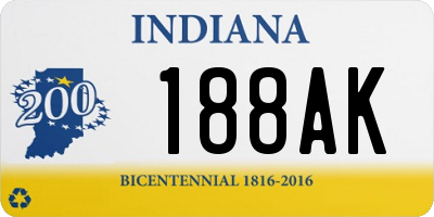 IN license plate 188AK