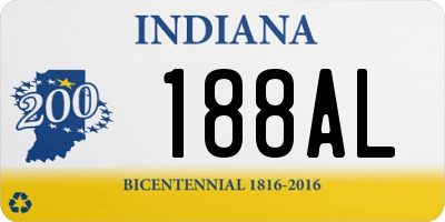 IN license plate 188AL