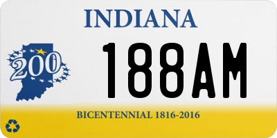 IN license plate 188AM