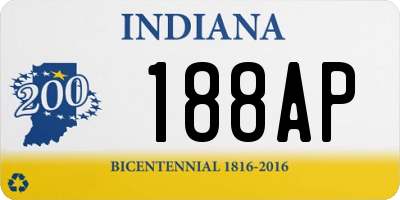 IN license plate 188AP