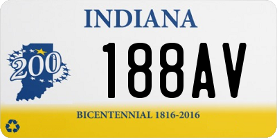 IN license plate 188AV